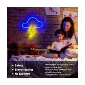 Letrero de neón LED de nube para decoración de pared_3