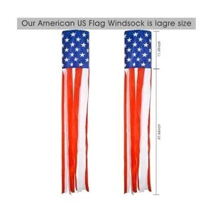 Decoración del 4 de julio juego de 2 calcetines de viento_5