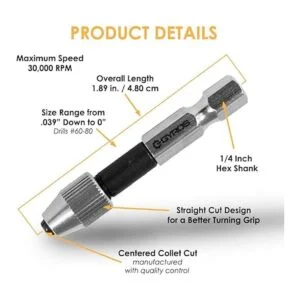 GYROS Portabrocas mini adaptador sin llave vástago_3