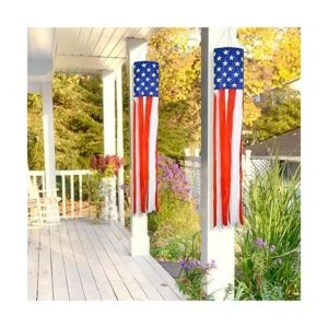 Decoración del 4 de julio juego de 2 calcetines de viento_7