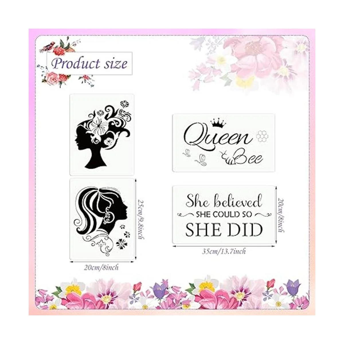 Plantilla de pintura para mujer 14 piezas para mujer_2