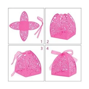 Autoplaza 50 cajas de recuerdos de corte láser de belleza_2