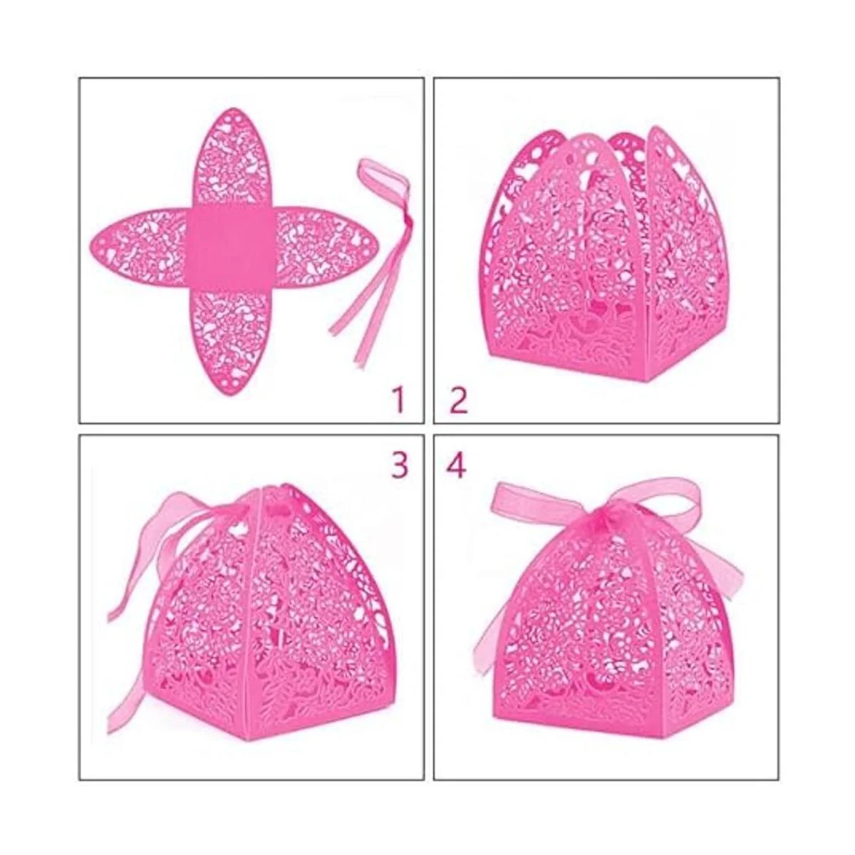 Autoplaza 50 cajas de recuerdos de corte láser de belleza_2