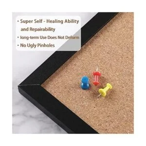 Tablero de anuncios de corcho de 15.7 x 12 pulgadas con_4