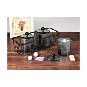 Paquete de 6 tarros de boticario Qtip para baño con_7