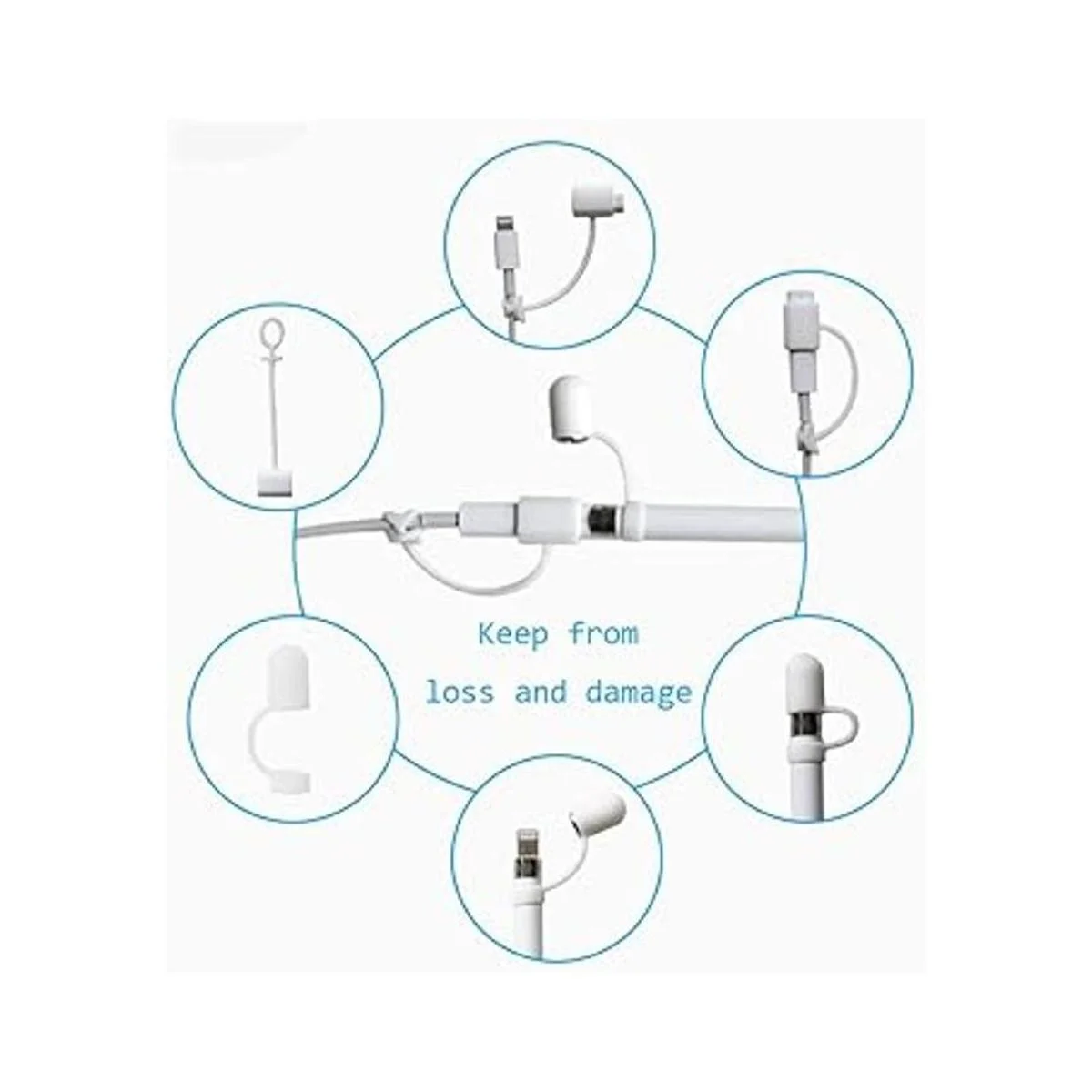 MJKOR Tapa de repuesto magnética y adaptador de carga para_6