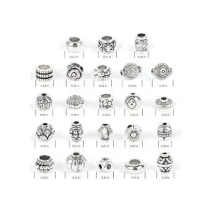 Cuentas espaciadoras de plata de 180 3.53 oz cuentas_2