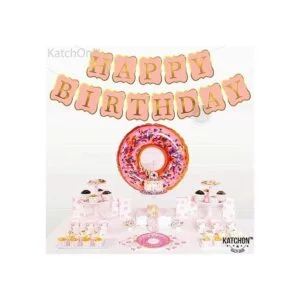 Banner brillante y dorado rosa de feliz cumpleaños_6