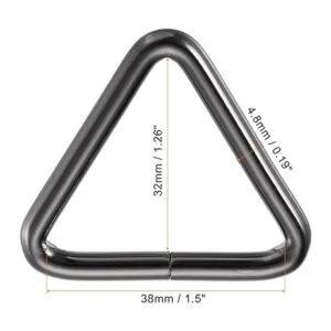 uxcell Hebilla de anillo triangular de metal de 1.5_2