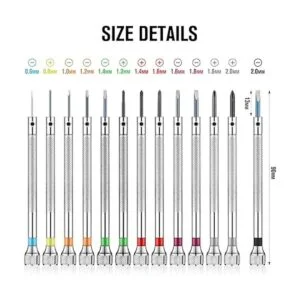 Juego de 13 destornilladores de reloj de micro precisión_2