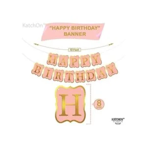 Banner brillante y dorado rosa de feliz cumpleaños_4