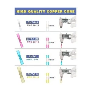 haisstronica 100 conectores de tope termocontraíbles rojos_4