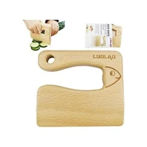 LUOLAO Cuchillo de madera para niños para cocinar y cortar_1