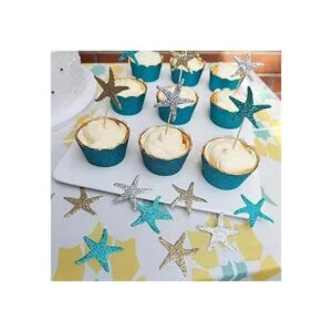 Mybbshower Confeti de estrellas de mar con purpurina para_6