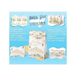 24 bolsas de recuerdos de fiesta de princesa con_4