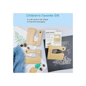 LUOLAO Cuchillo de madera para niños para cocinar y cortar_5