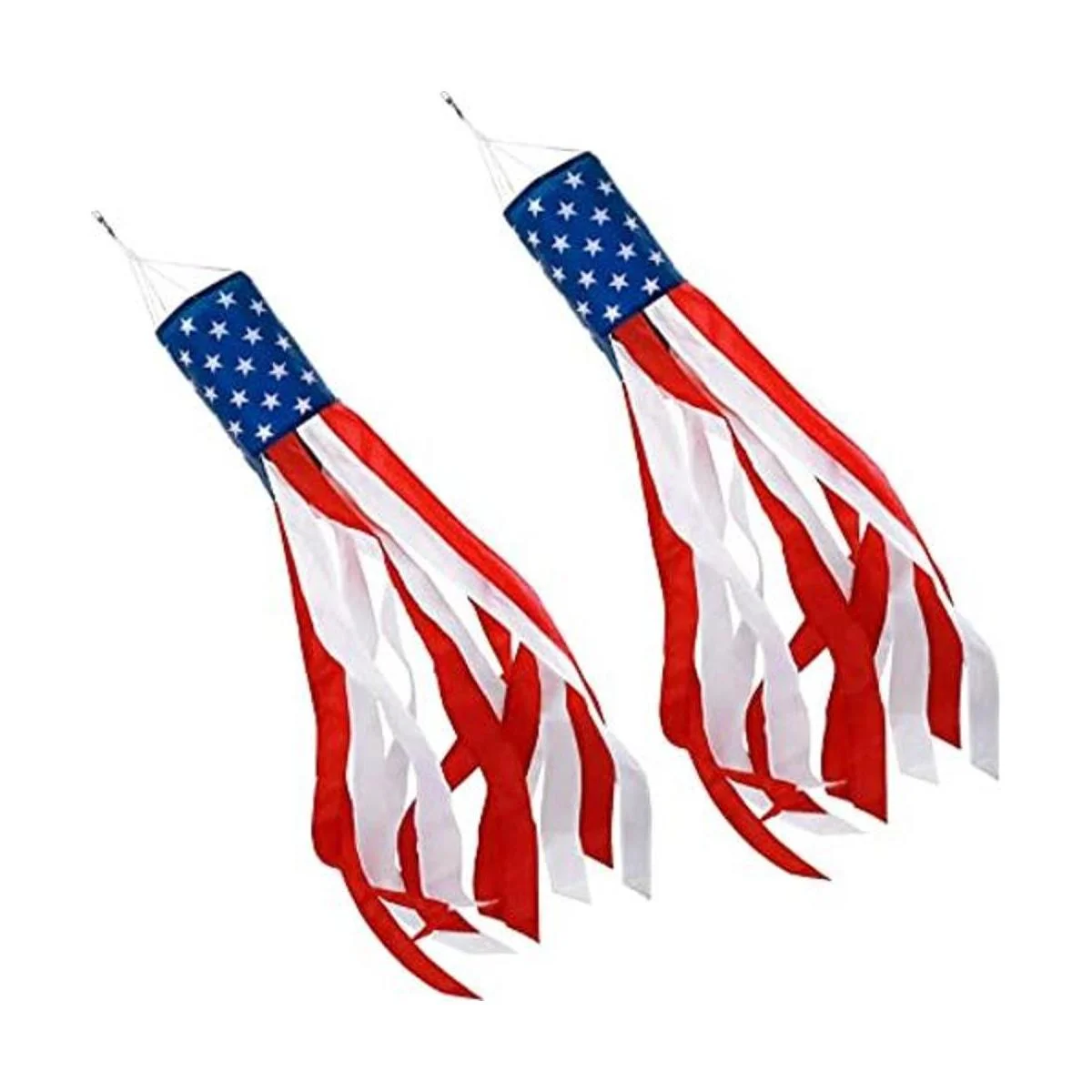 Decoración del 4 de julio juego de 2 calcetines de viento_1