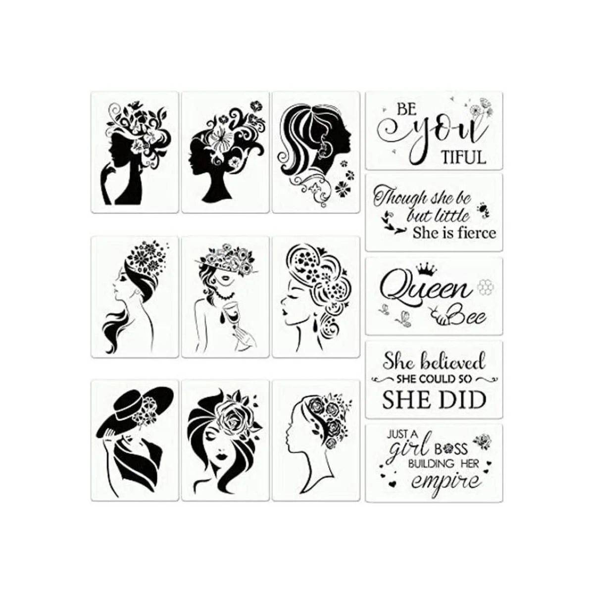 Plantilla de pintura para mujer 14 piezas para mujer_1