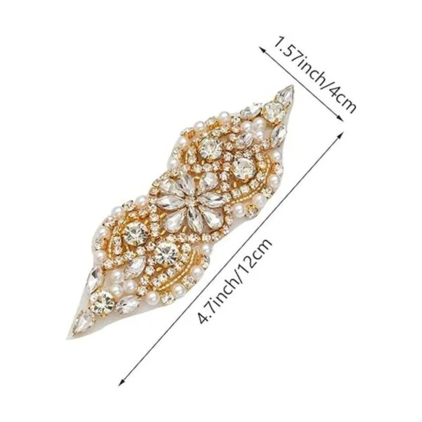 FAMLEAF Apliques de diamantes de imitación 2 piezas_2