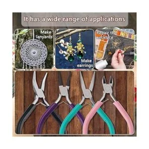 Paquete de 4 alicates de joyería kit de herramientas con_2
