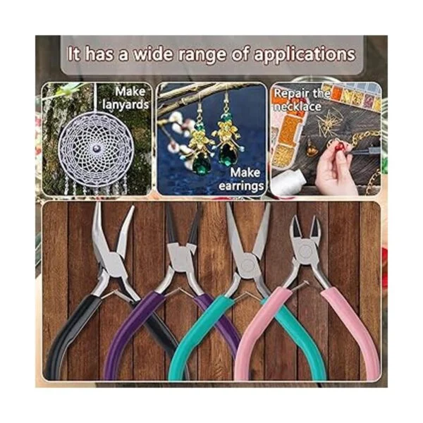 Paquete de 4 alicates de joyería kit de herramientas con_2