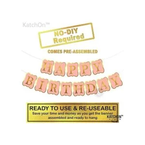 Banner brillante y dorado rosa de feliz cumpleaños_2