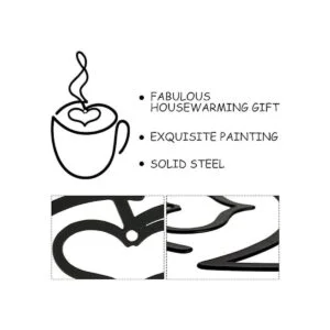 3 piezas de arte de pared de metal para café letrero de_3