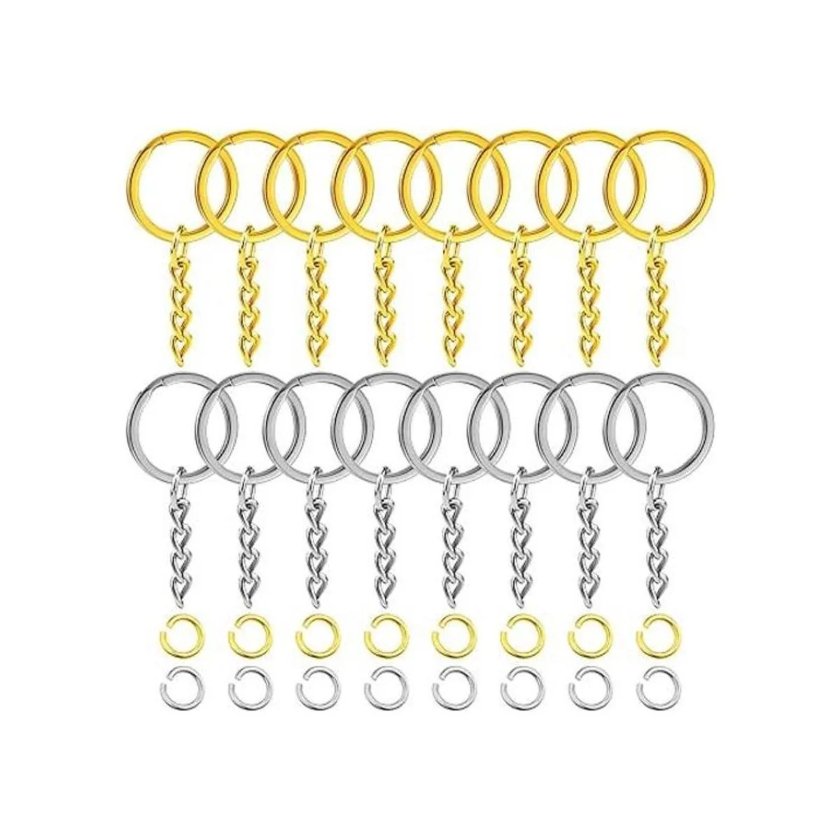 Juego de 200 anillos planos para llavero 50 anillos_1