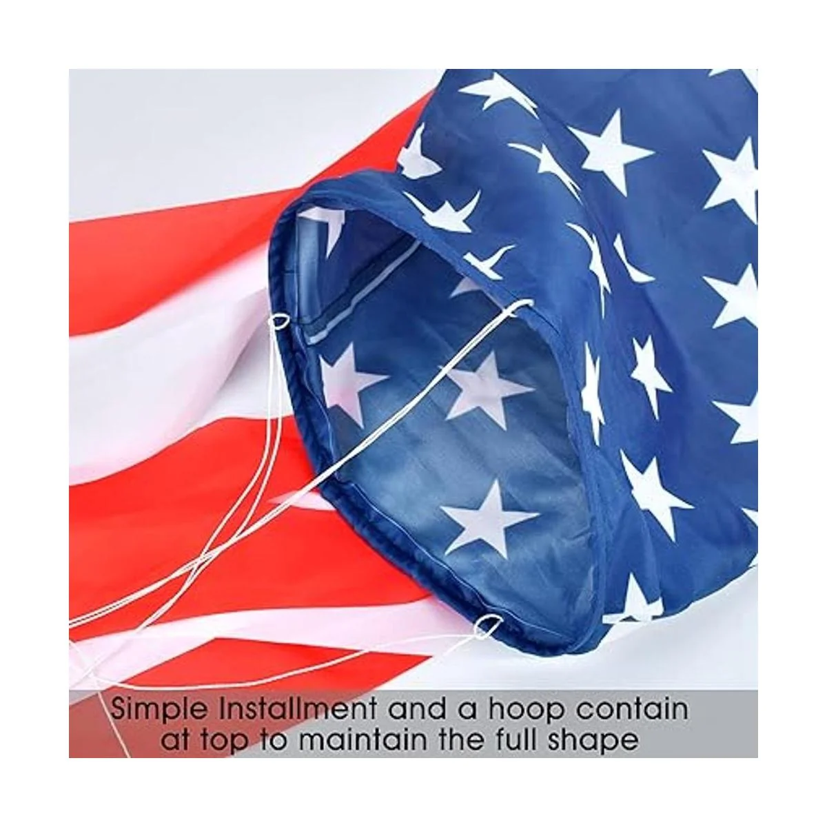 Decoración del 4 de julio juego de 2 calcetines de viento_2