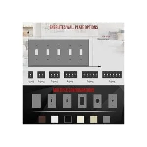 ENERLITES Five Gang Placa de pared para interruptor de_3