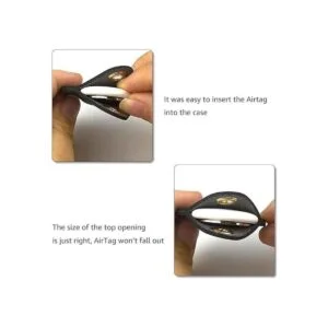AirTag Soporte de cuero con llavero paquete de 2 fundas_7