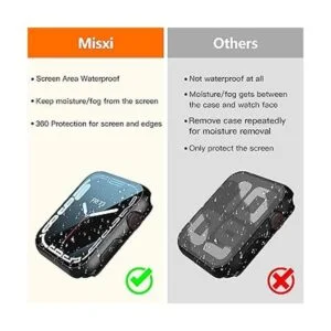 Misxi Paquete de 2 fundas rígidas impermeables negras con_2