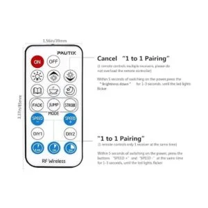 PAUTIX Regulador remoto RF para tira de luces LED de un_3
