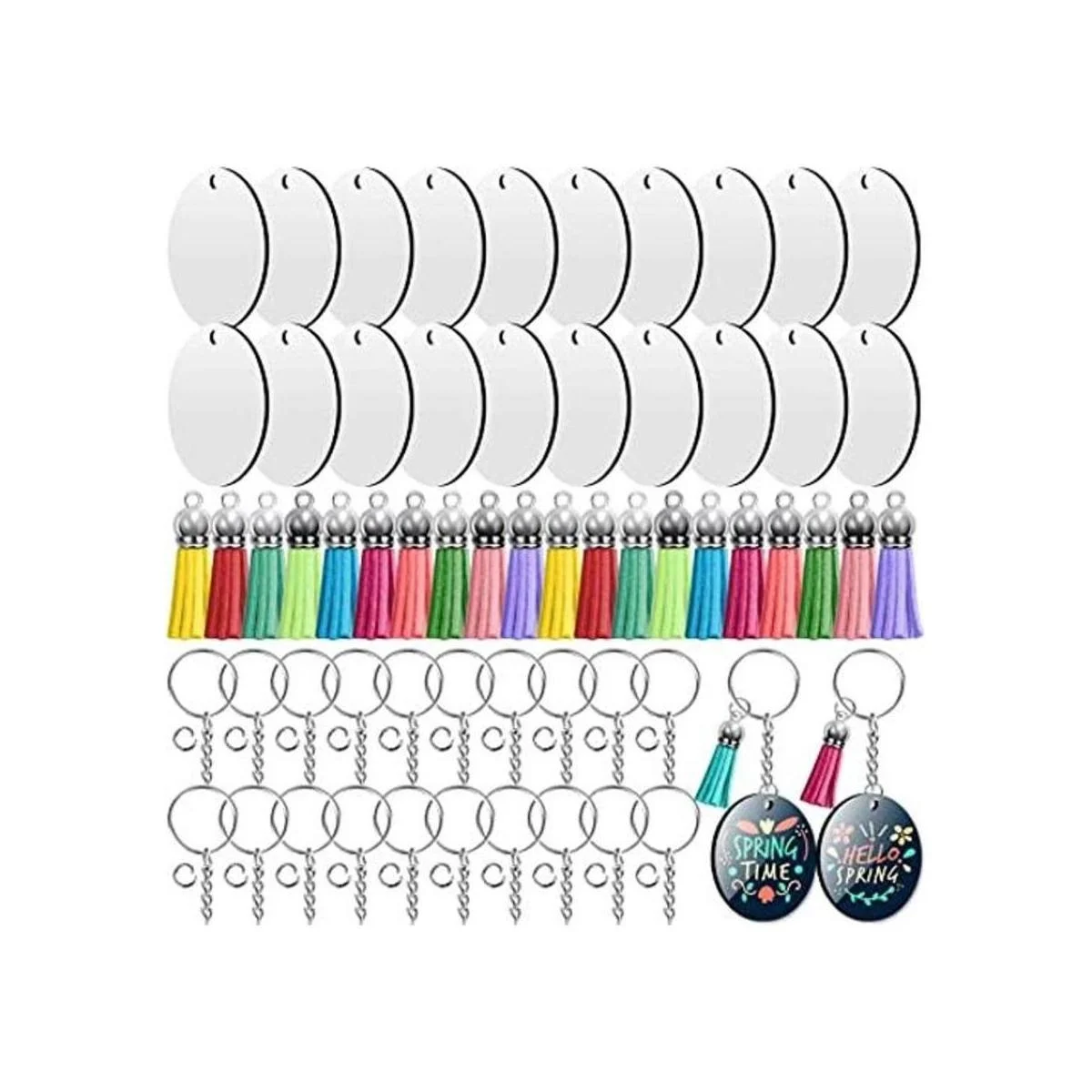 Llaveros en blanco de sublimación 80 unidades etiquetas_1