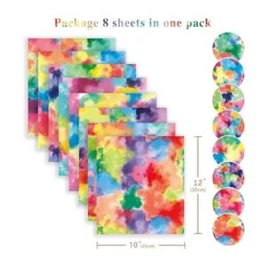 Tintnut TieDyeHtv Rainbow Iron On Vinyl8 hojas de vinilo_2