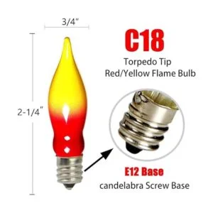 Doratale Paquete de 12 bombillas de punta de llama de_2