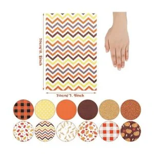 12 hojas de cuero sintético de Acción de Gracias hojas de_2