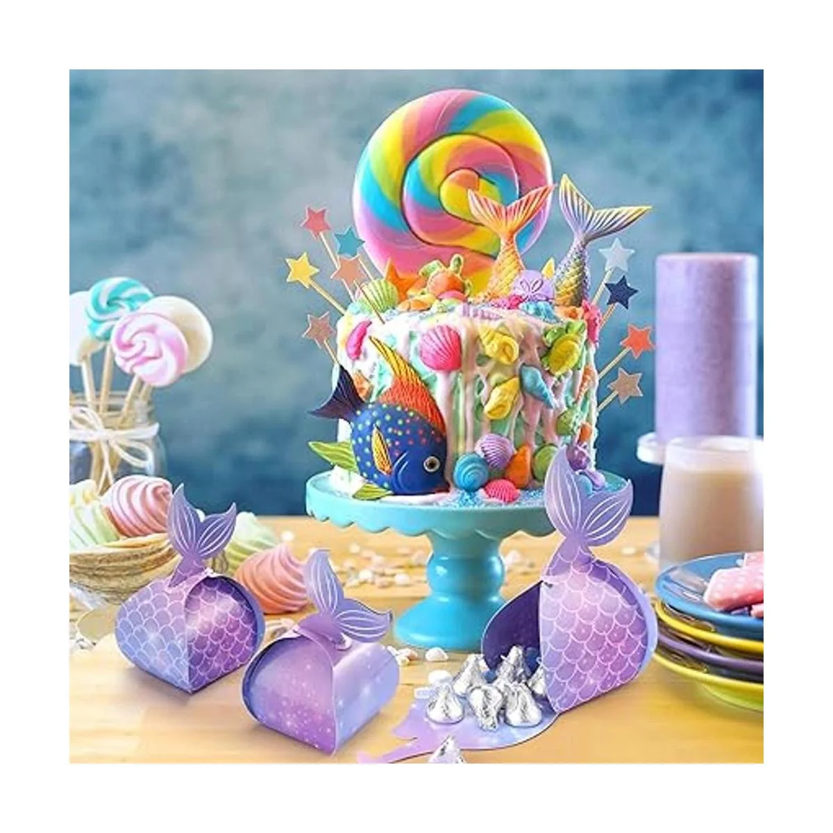 36 cajas de dulces de sirena cajas de regalo de cola de_5