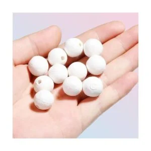 100 piezas de bolas de papel hechas girar naturales_3