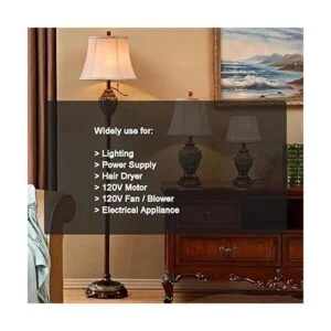 Cable de alimentación de repuesto de 2 clavijas 12 pies_7