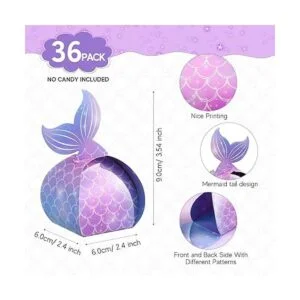 36 cajas de dulces de sirena cajas de regalo de cola de_2