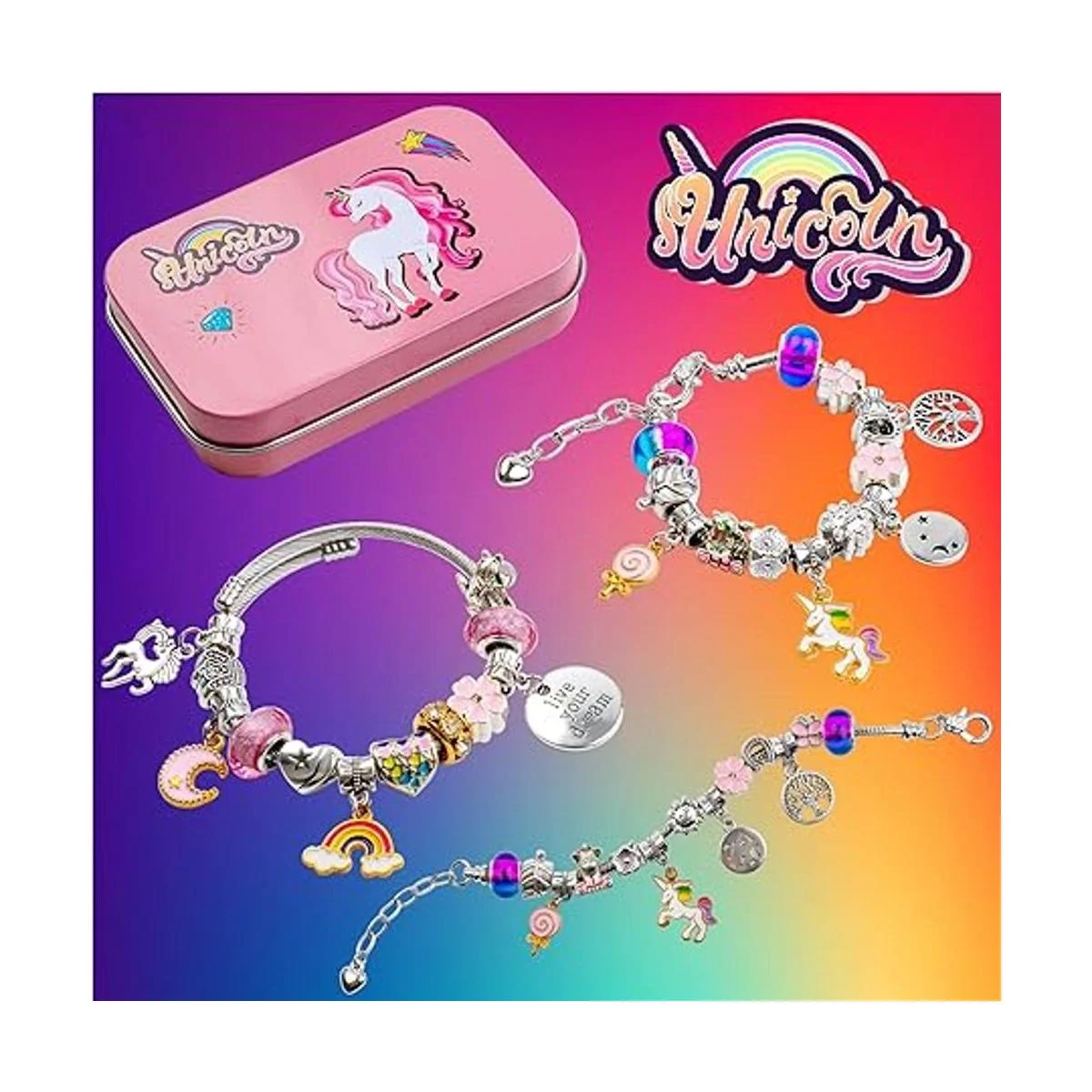 Kit de fabricación de pulseras para niñas suministros de_3