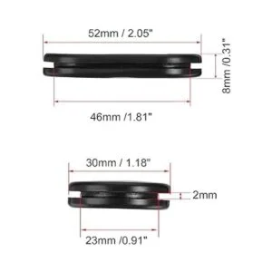 uxcell Ojales de goma ovalados de doble cara tamaño 1.811_2