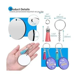 Llaveros en blanco de sublimación 80 unidades etiquetas_3