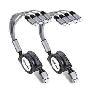 SDBAUX Retractable Multi USB Charging Cable 3A 4 in1 Fast_1