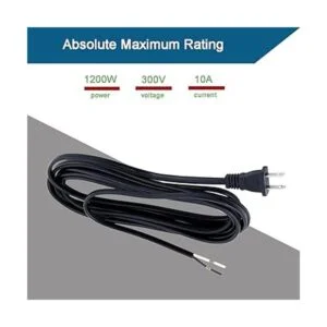 Cable de alimentación de repuesto de 2 clavijas 12 pies_3