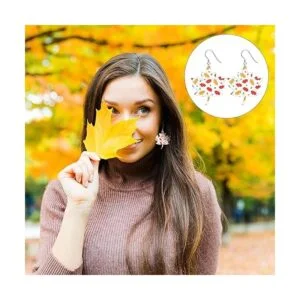 12 hojas de cuero sintético de Acción de Gracias hojas de_6