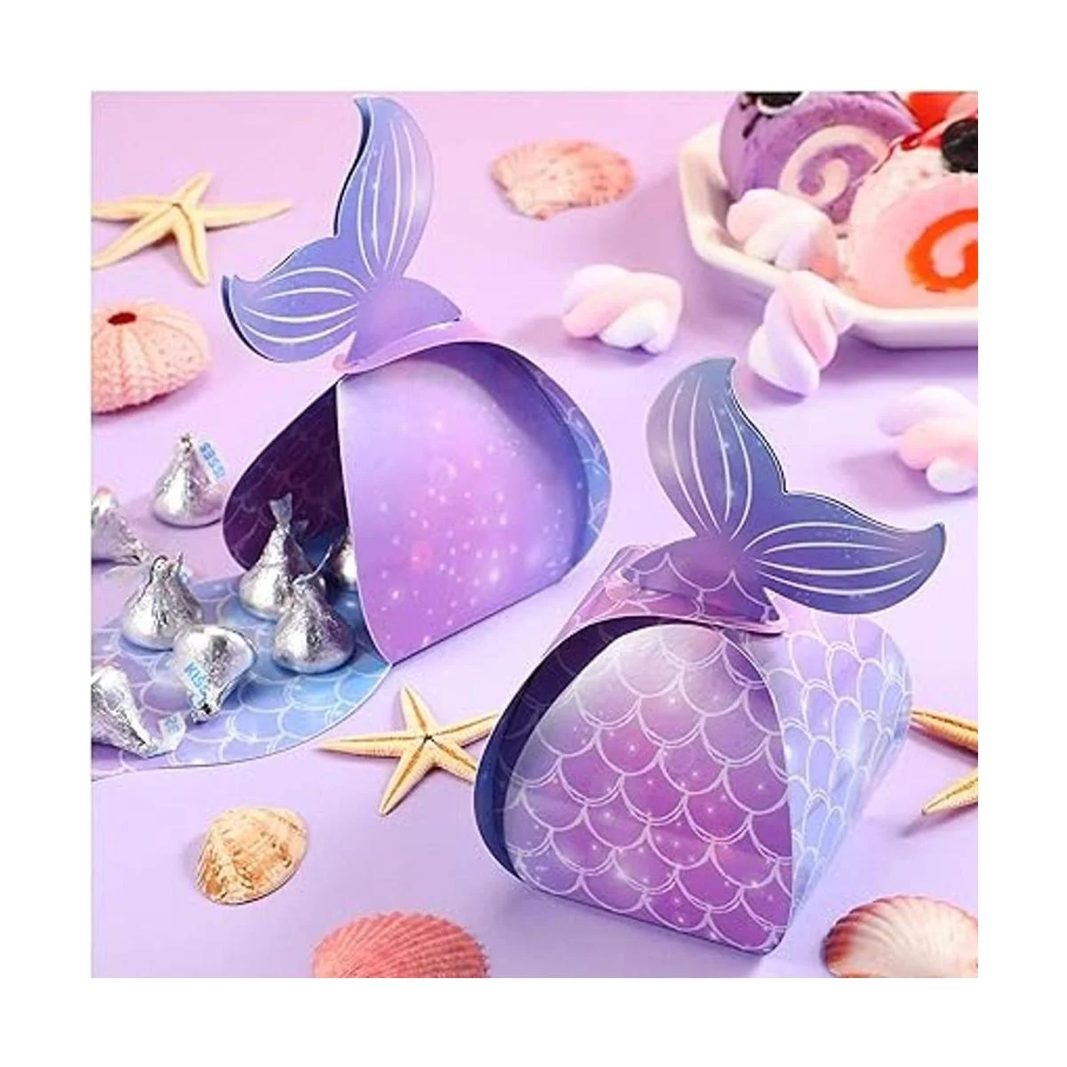 36 cajas de dulces de sirena cajas de regalo de cola de_4