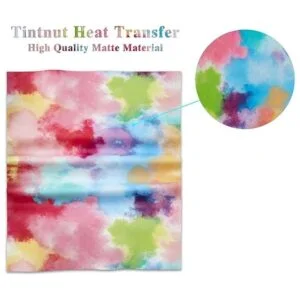 Tintnut TieDyeHtv Rainbow Iron On Vinyl8 hojas de vinilo_5