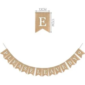 SWYOUN Burlap Please Leave by 9 Banner Inauguración de la_4